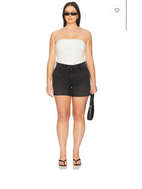 Women's Good American Black Jean Shorts Size 15 Plus